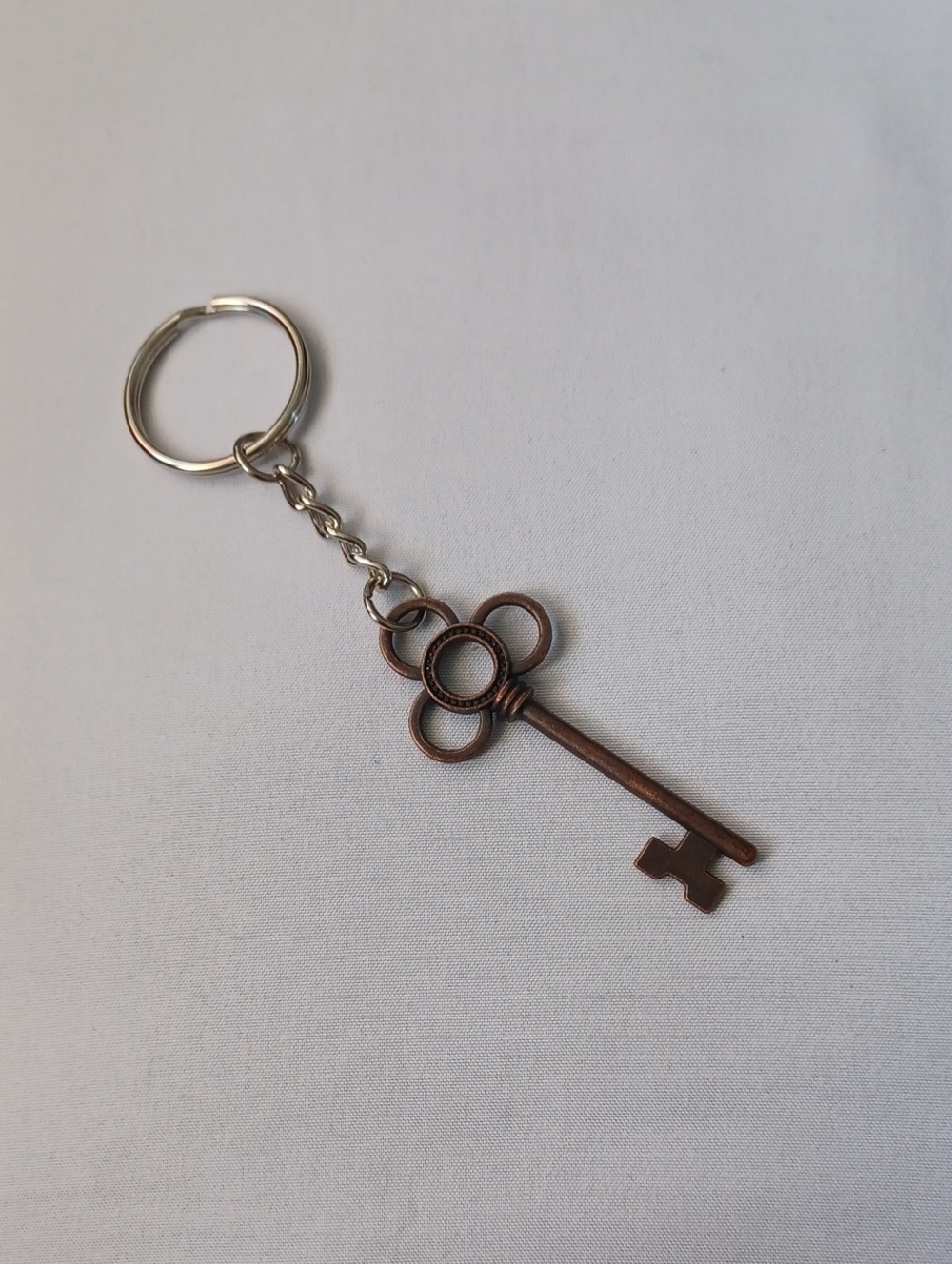 4/$60 New Antique Bronze Key Charm Keychain